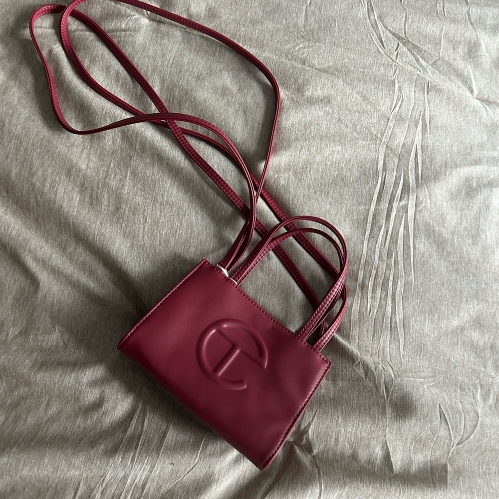 Telfar Red Crossbody Bag with Minimalist Design